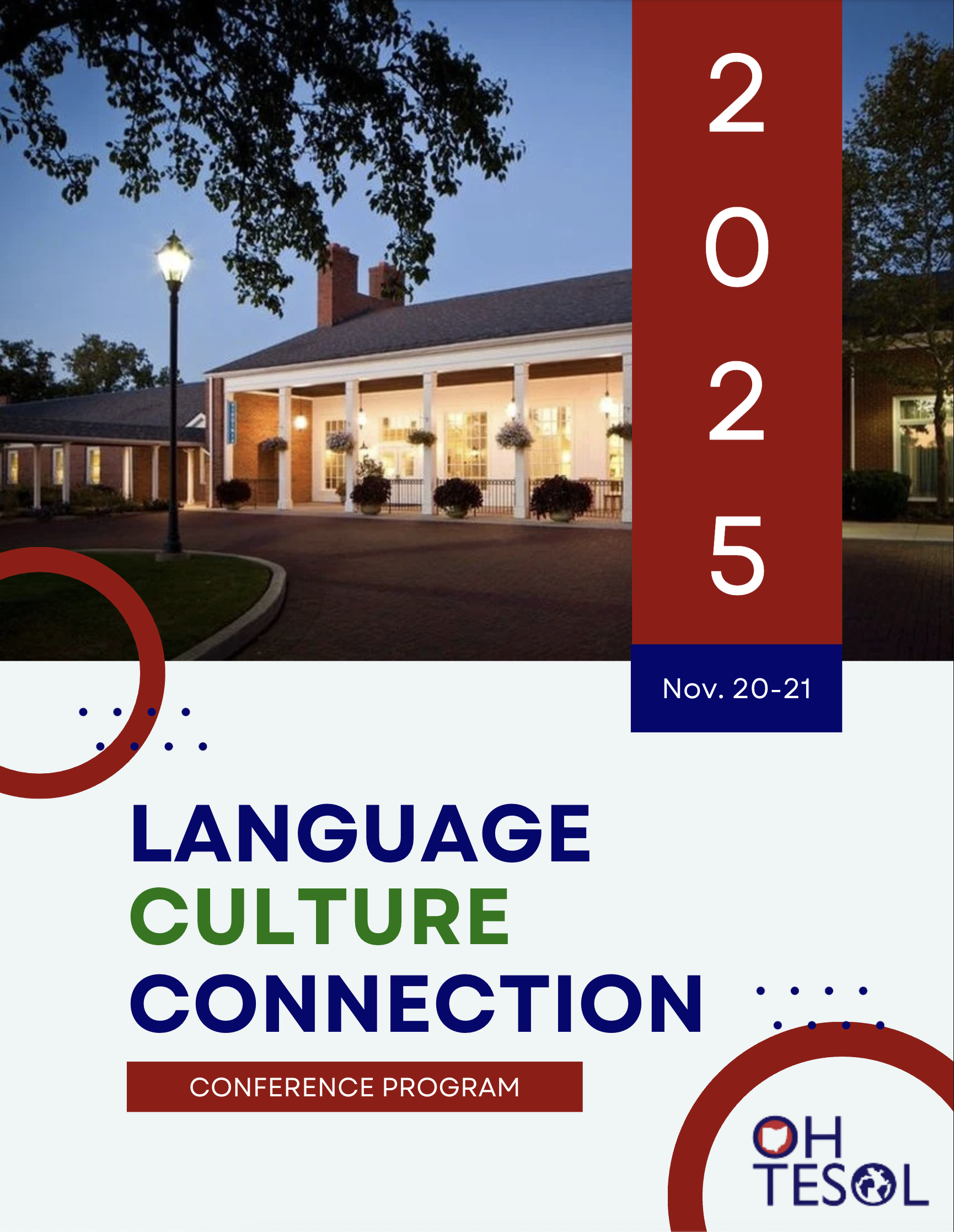 Front Page of the 2025 Program: Text: Language Culture Connection 2025
